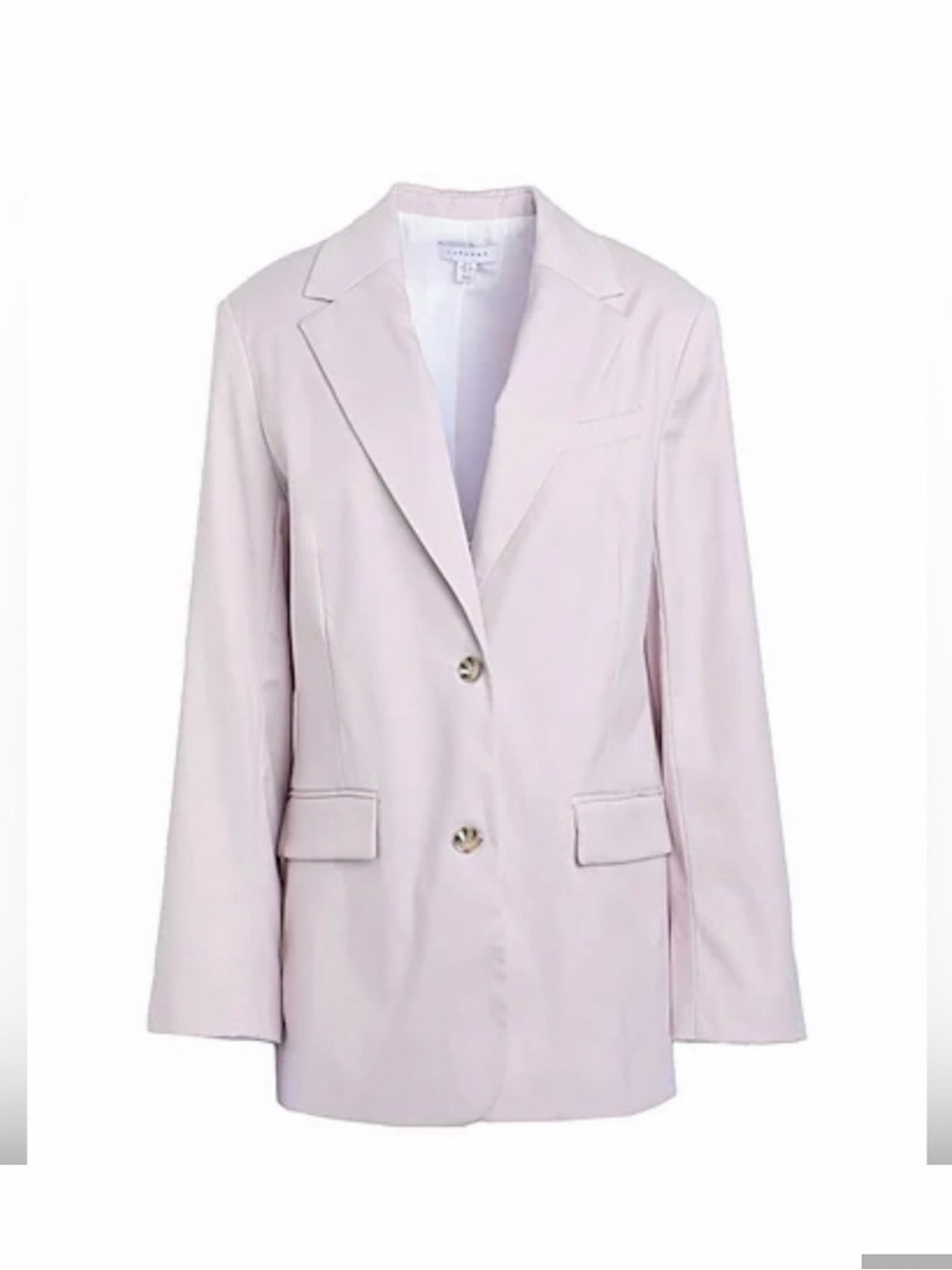 Topshop Pastel Pink Single-Breasted Blazer